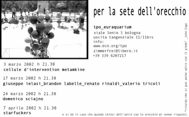 per la sete dell'orecchio